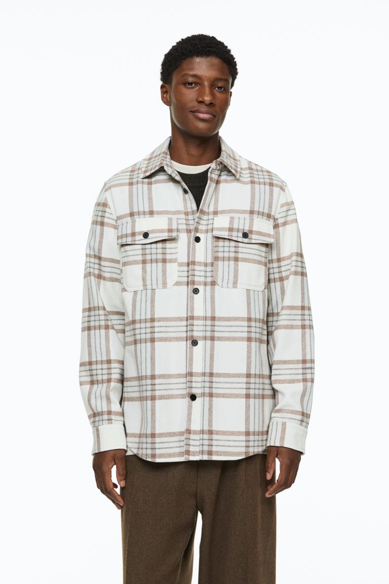 

Рубашка мужская H&M 0875217039 бежевая L (доставка из-за рубежа), Бежевый, 0875217039