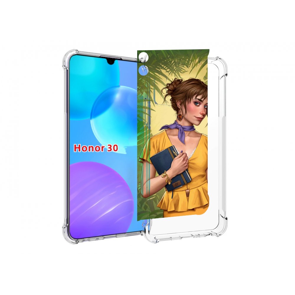 

Чехол MyPads девушка-в-зелени женский для Huawei Honor 30 Lite, Tocco