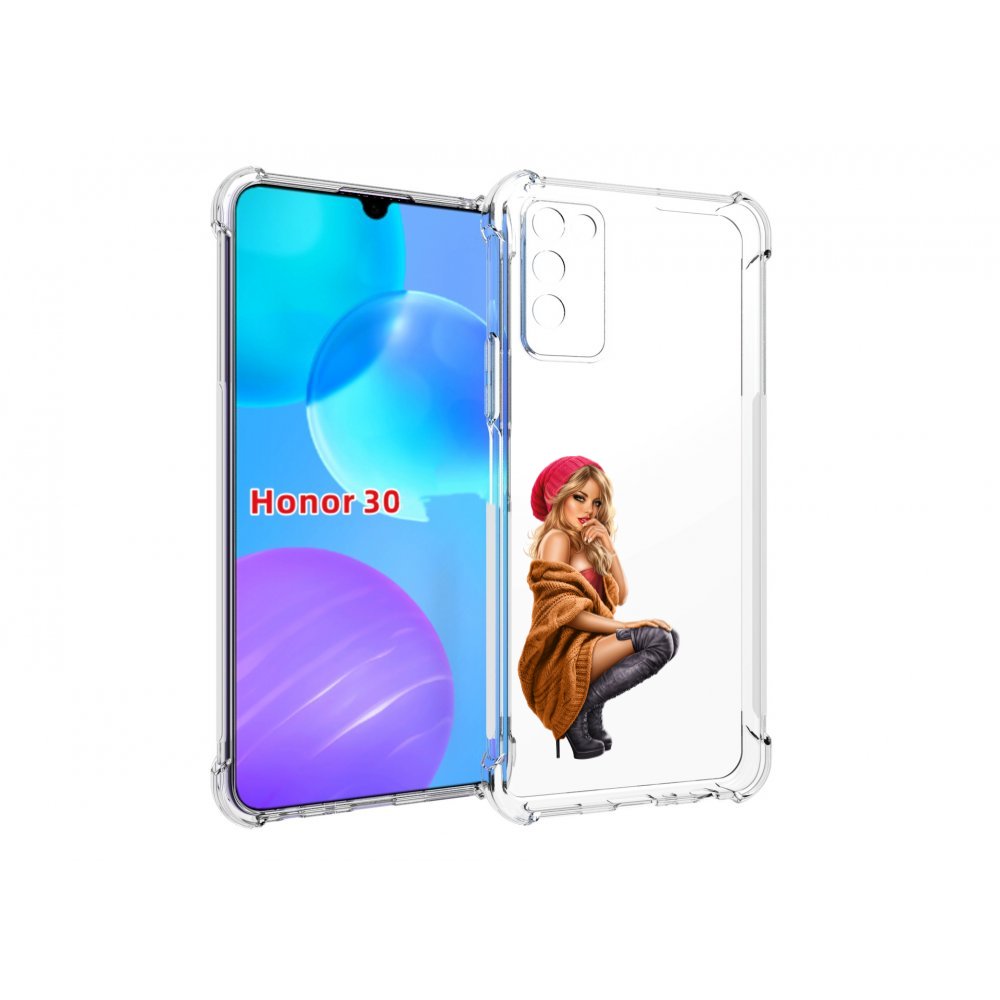 

Чехол MyPads девушка-в-коричневом-свитере для Huawei Honor 30 Lite, Tocco
