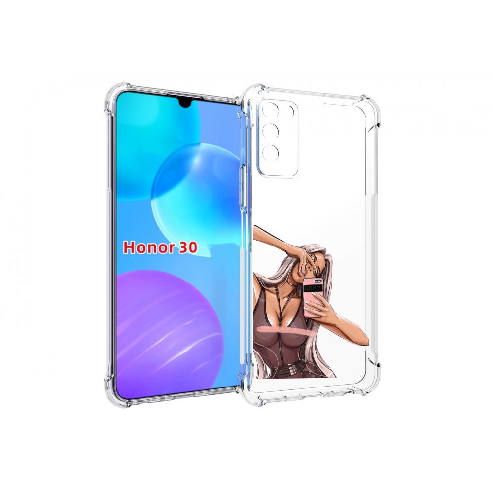 

Чехол MyPads девушка-в-прозрачной-одежде для Huawei Honor 30 Lite, Tocco