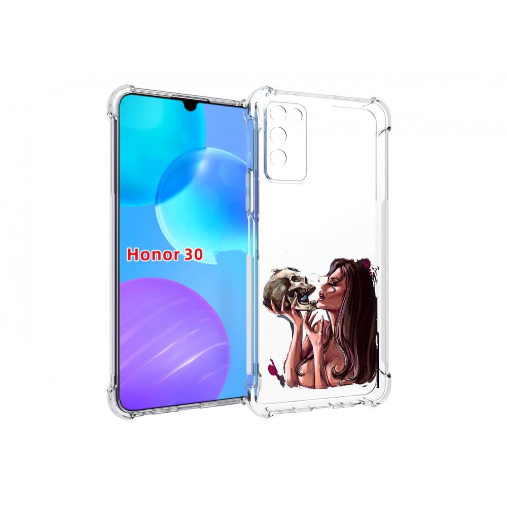 

Чехол MyPads девушка-модель-с-черепом для Huawei Honor 30 Lite, Tocco
