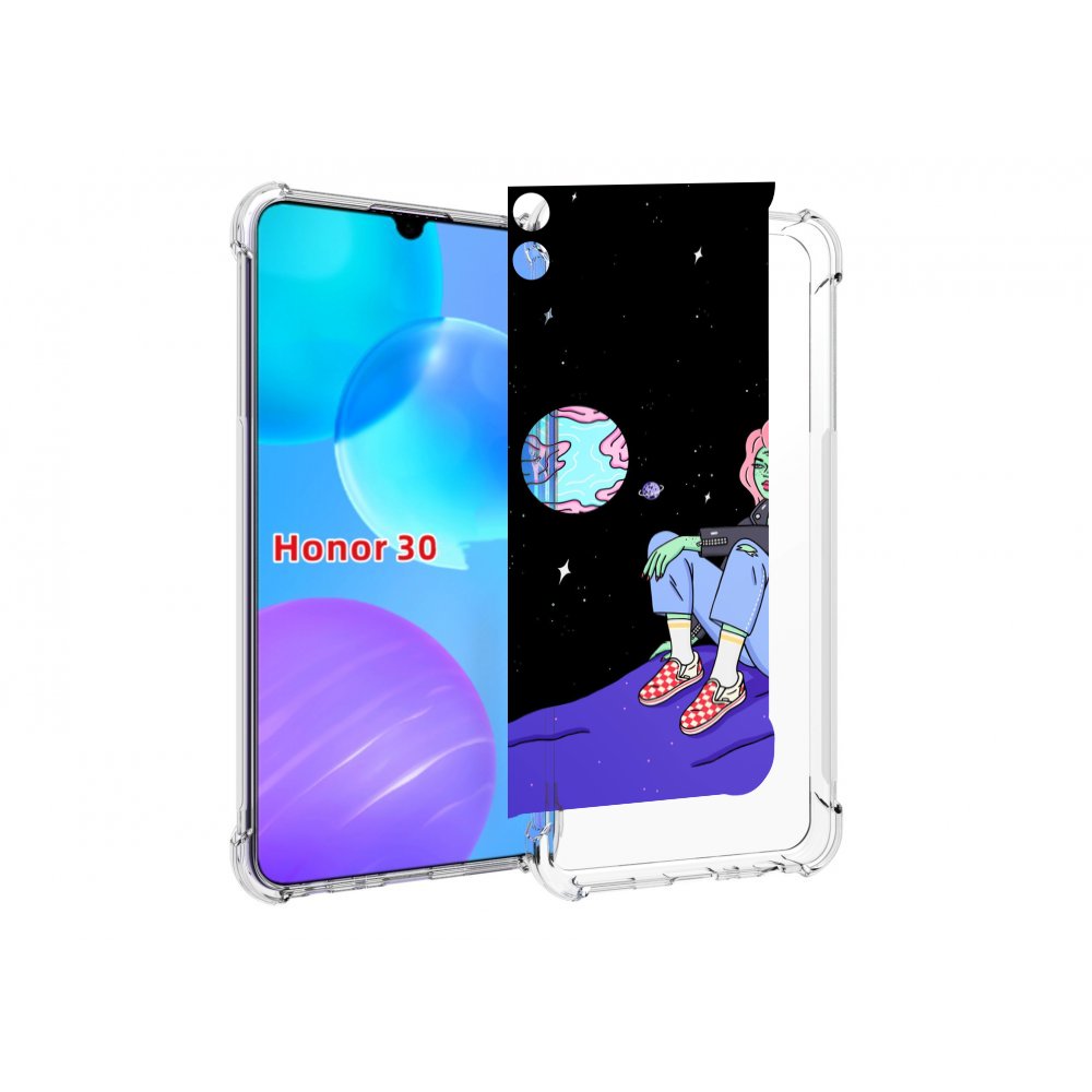 

Чехол MyPads девушка-на-луне-мультик для Huawei Honor 30 Lite, Tocco