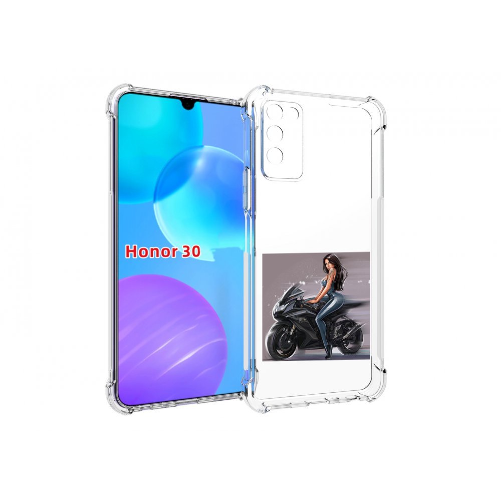 

Чехол MyPads девушка-на-мотоцикле для Huawei Honor 30 Lite, Tocco