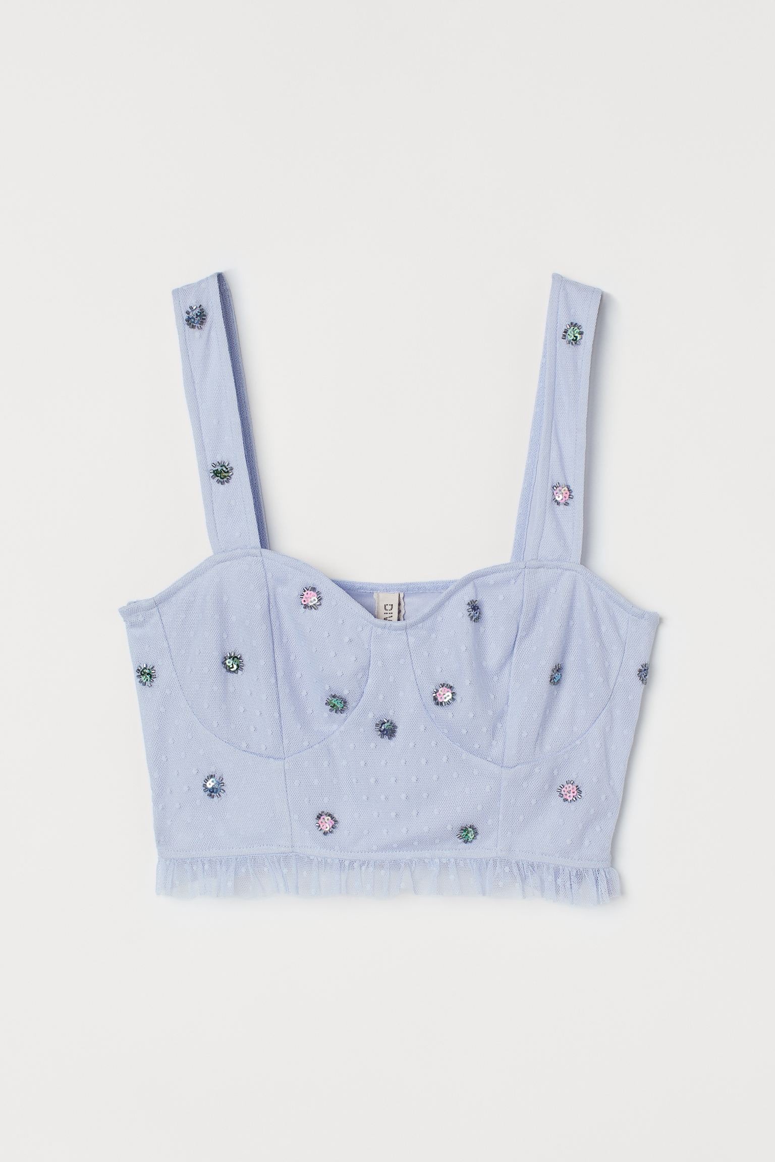 

Топ женский H&M 963349001 голубой 34 EU, 9633490