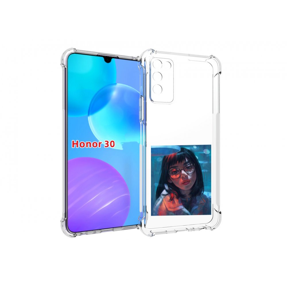 

Чехол MyPads девушка-под-красным-светом для Huawei Honor 30 Lite, Tocco