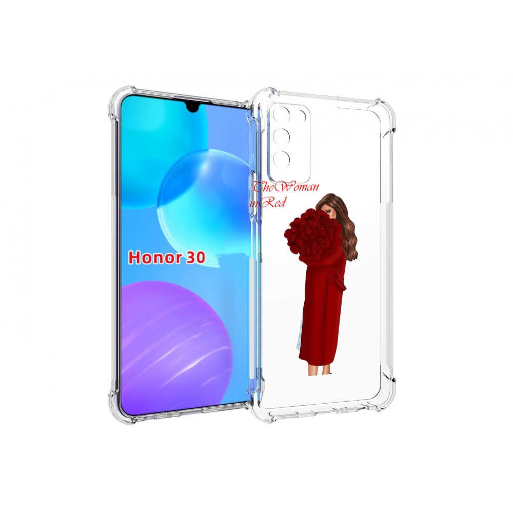 

Чехол MyPads девушка-полностью-в-красном женский для Huawei Honor 30 Lite, Tocco
