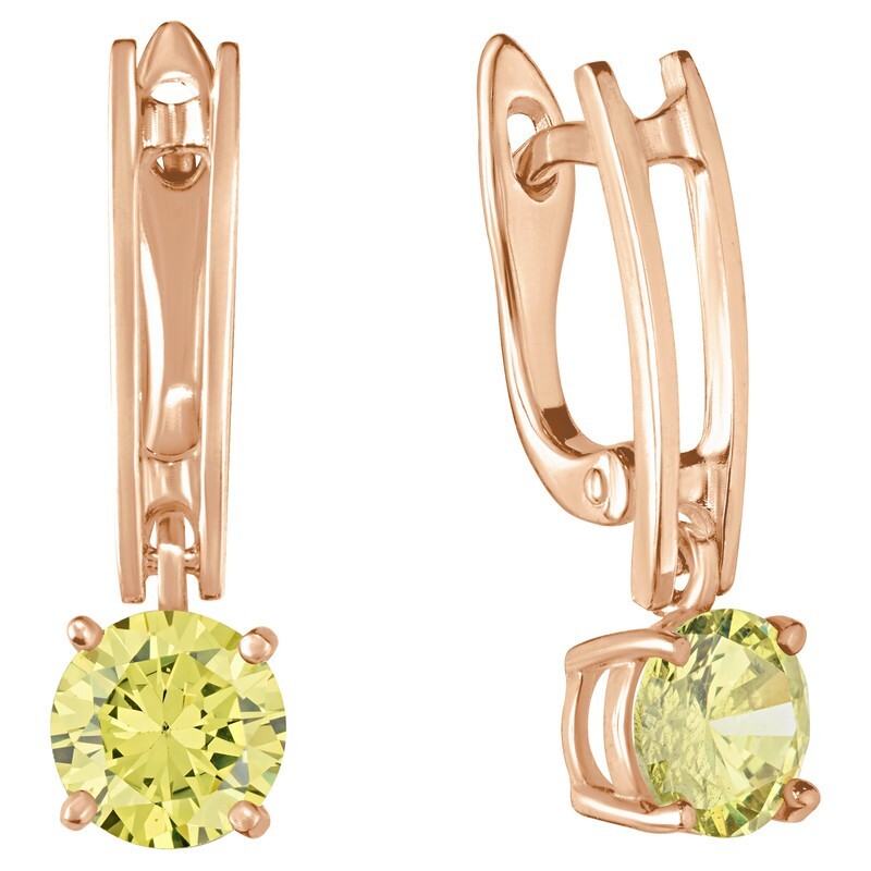 

Серьги из серебра с кристаллом ювелирным LAZURIT-ONLINE 8247RG, 8247RG