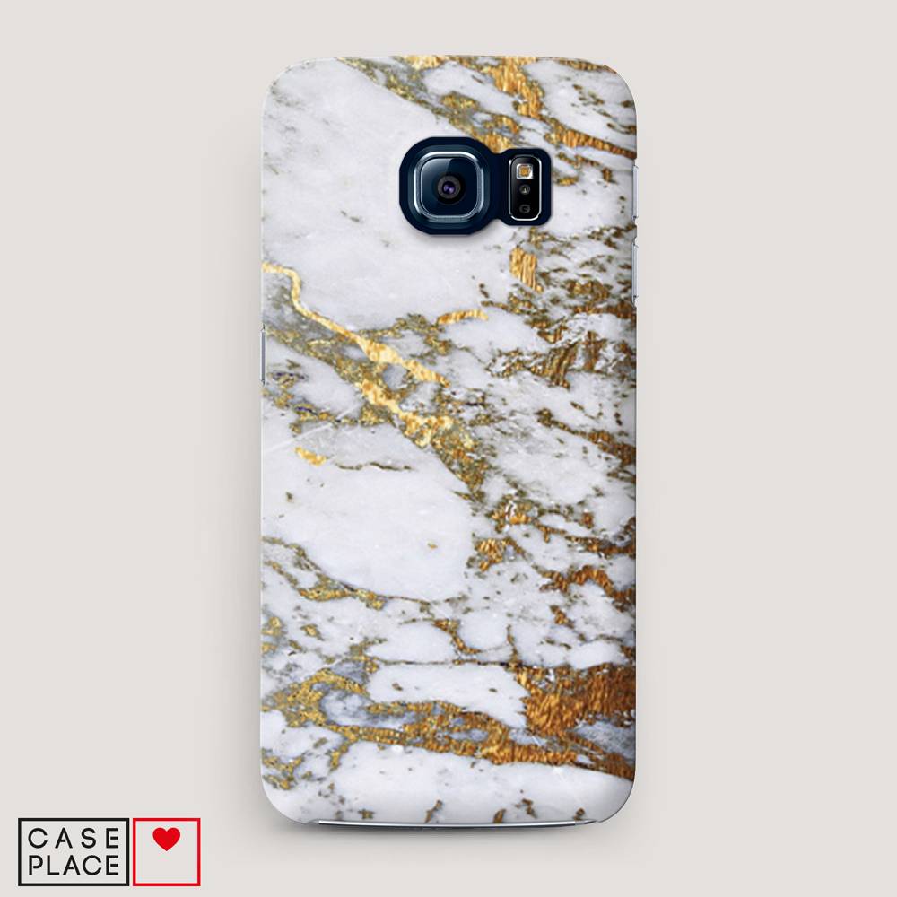 фото Чехол awog "белый мрамор" для samsung galaxy s6