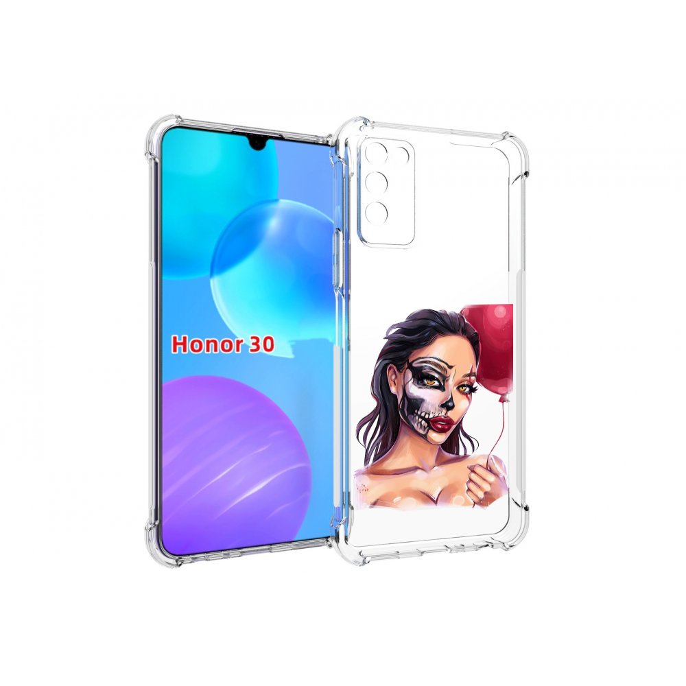 

Чехол MyPads девушка-с-гримом женский для Huawei Honor 30 Lite, Tocco