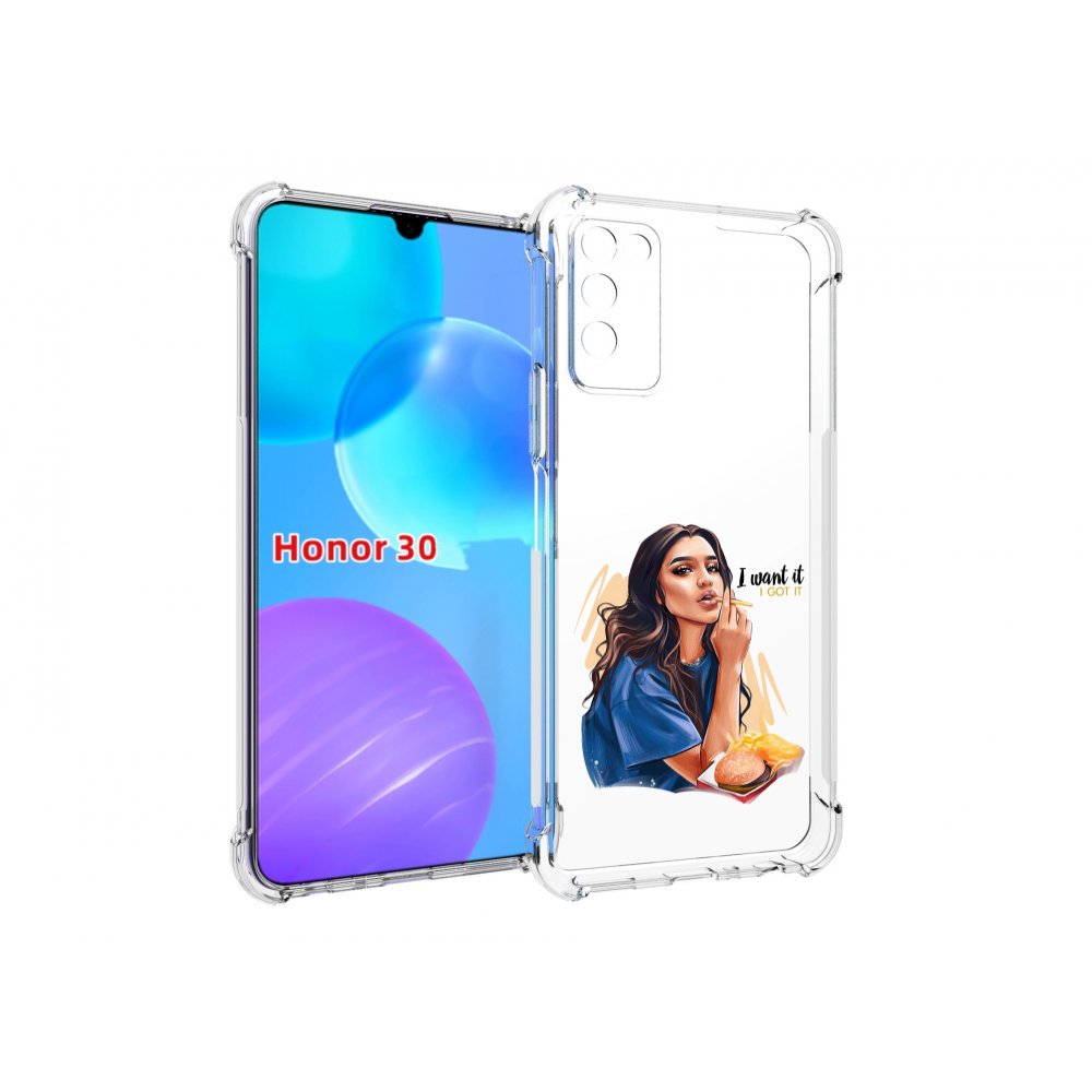 

Чехол MyPads девушка-с-едой-и-сигаретой женский для Huawei Honor 30 Lite, Tocco