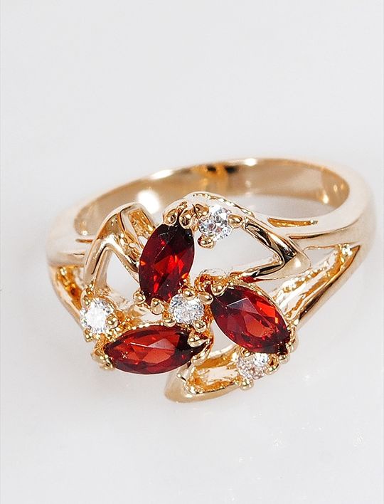 

Кольцо из бижутерного сплава р.20 Lotus Jewelry 85RCCC56gn, гранат, 85R-56gn