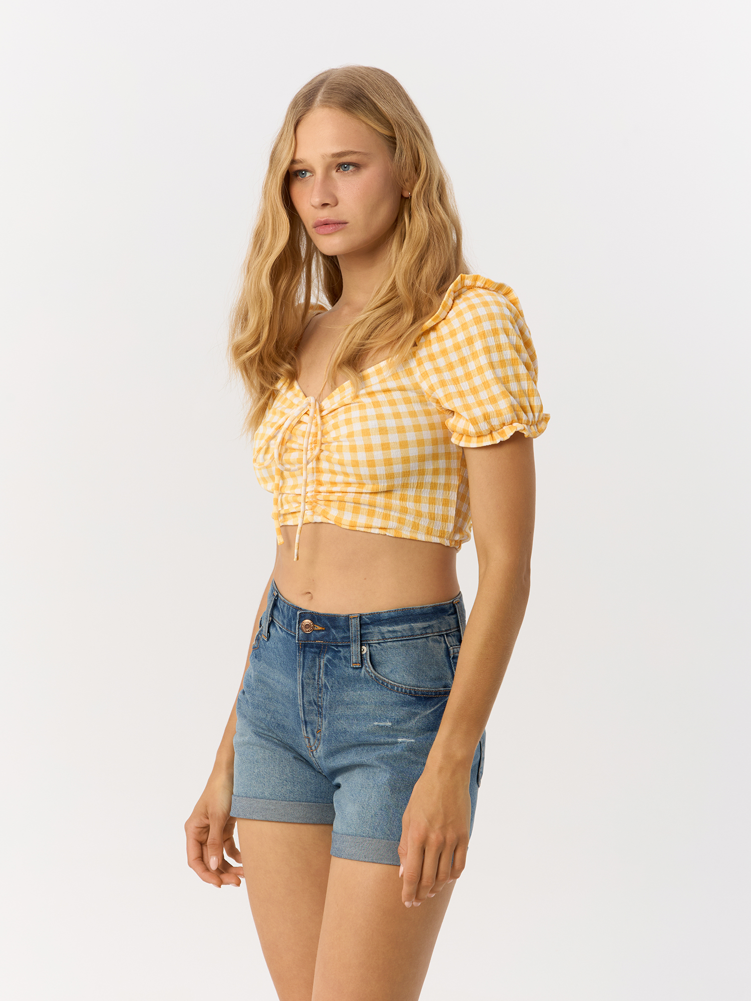 

Топ женский H&M 974188001 желтый L, 9741880