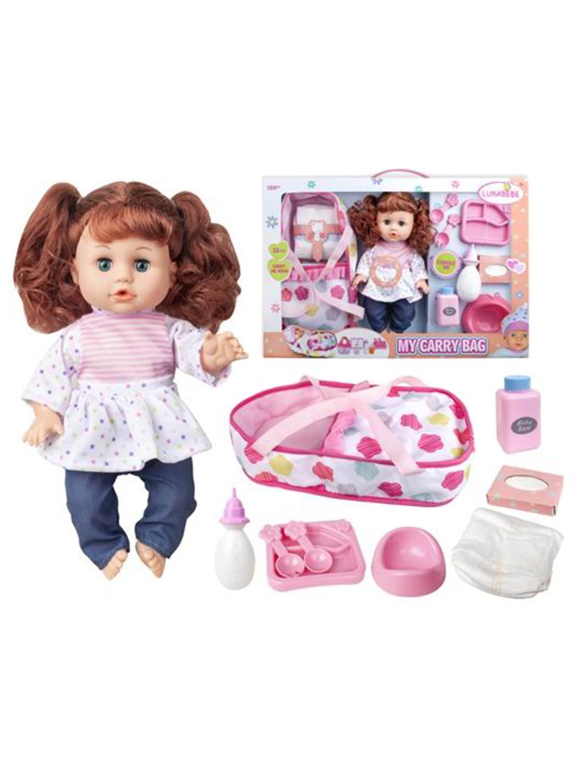 

Игровой набор Наша Игрушка Мой Малыш, Игр. наб. Мой Малыш, в компл. кукла 34см озвуч., пьет, писает, предм. 9шт., эл. пит. AG13х3шт. вх. в компл., кор.