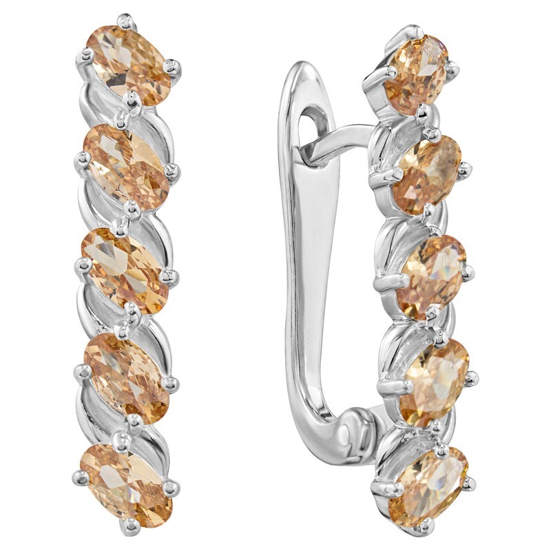 

Серьги из серебра с кристаллом ювелирным LAZURIT-ONLINE 8288WR, 8288WR