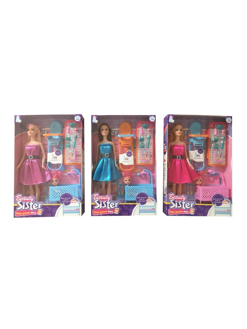 

Игровой набор Наша Игрушка Семья в ассортименте, Игр. наб. Семья, в компл. кукла 29см., кукла 8см., предм. 9шт. в ассорт., кор.