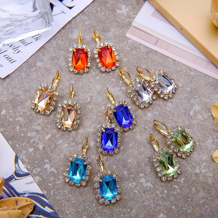 

Серьги классические из бижутерного сплава Queen Fair 2297100, стразы