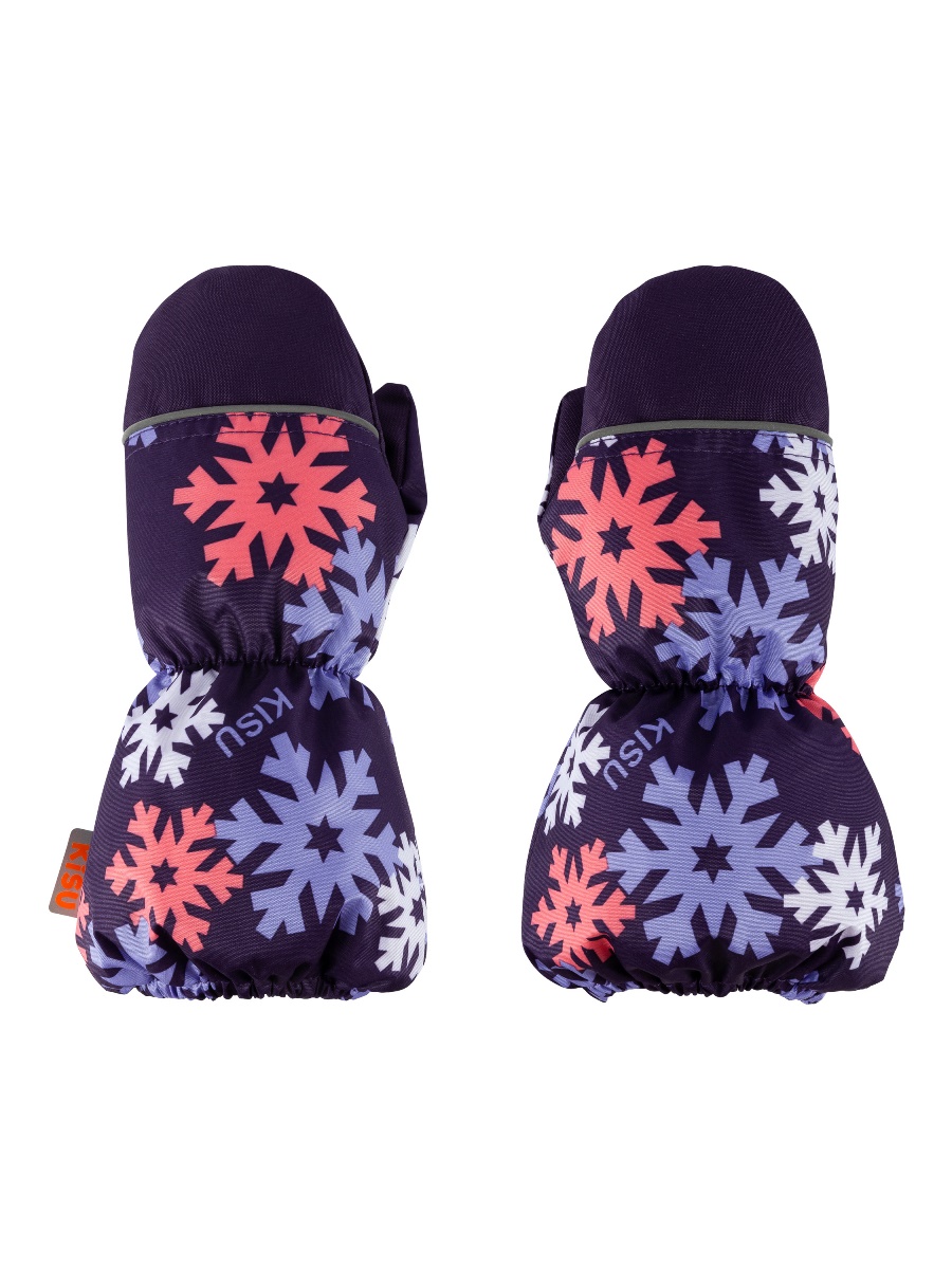 

Варежки детские KISU W22-35601P, фиолетовый, 14, W22-35601P