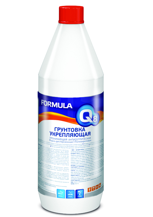 

Грунтовка укрепляющая 1 л (15) "Formula Q8", Прозрачный