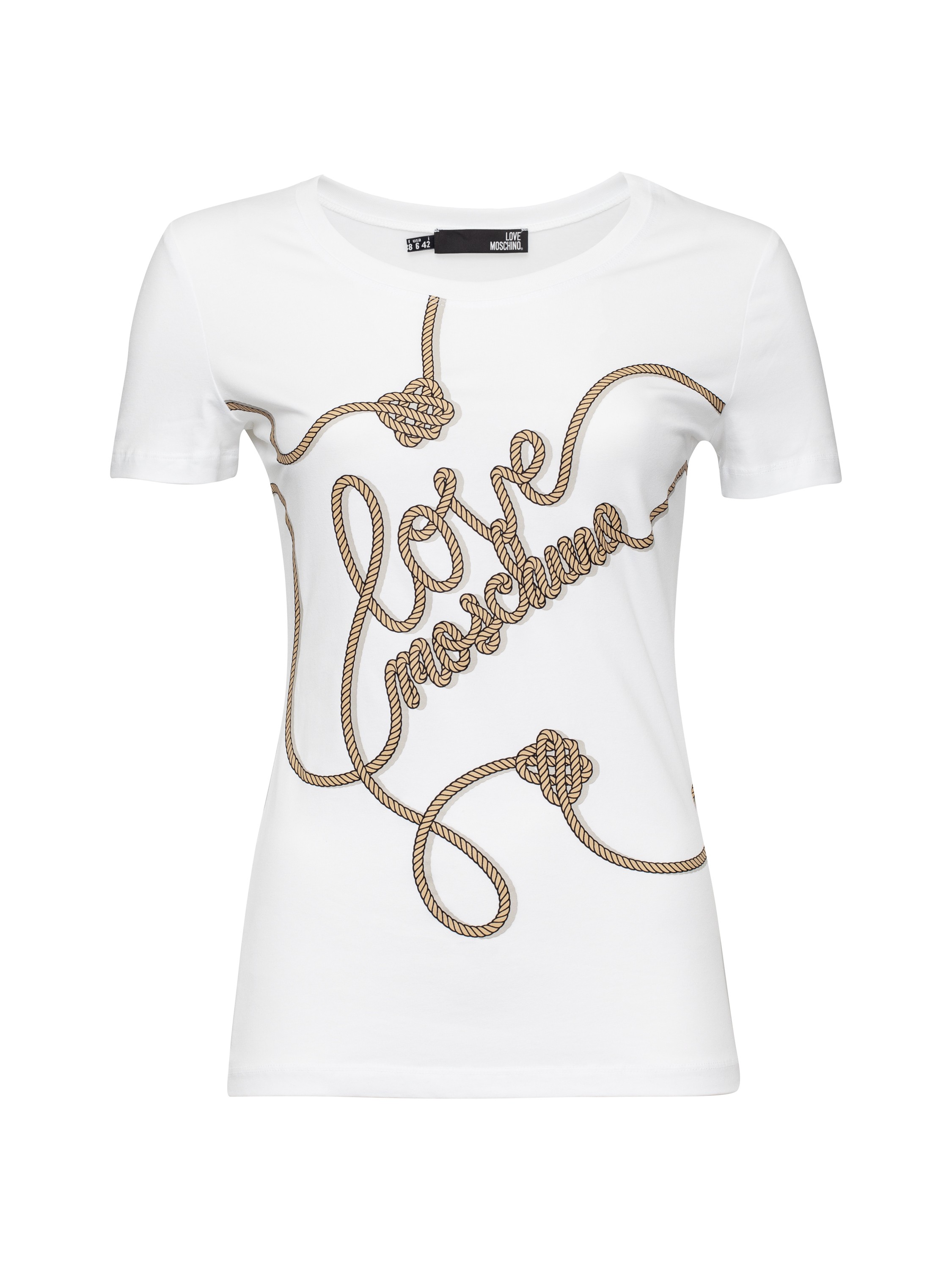 

Футболка женская Love Moschino W4H1939E1951 белая 48 RU, Белый, W4H1939E1951