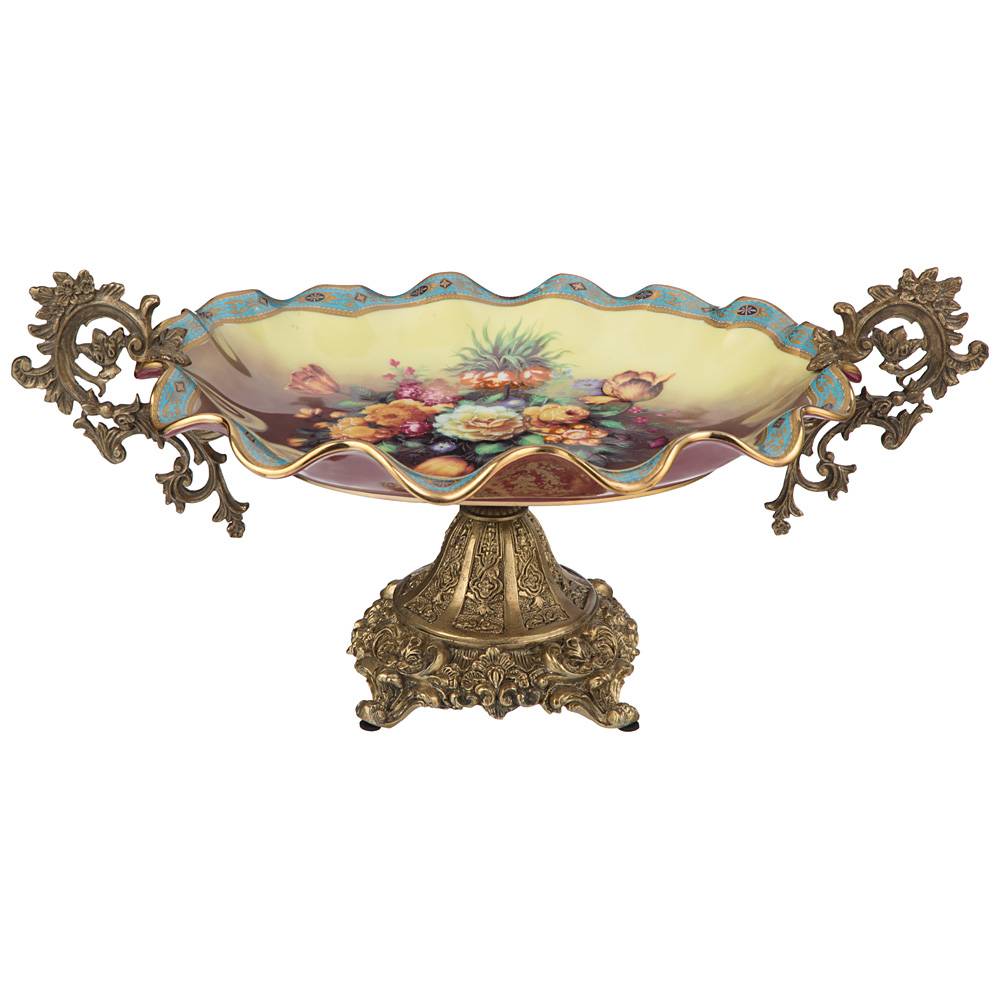 

Набор из 2 штук Фруктовница на ножке Lefard 44.5х27х20см фарфор металл 46-1320_, Золотистый