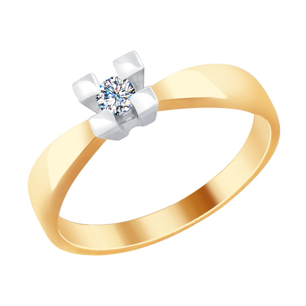 

Кольцо из золота р. 16,5 SOKOLOV Diamonds 1011662, бриллиант, 1011662