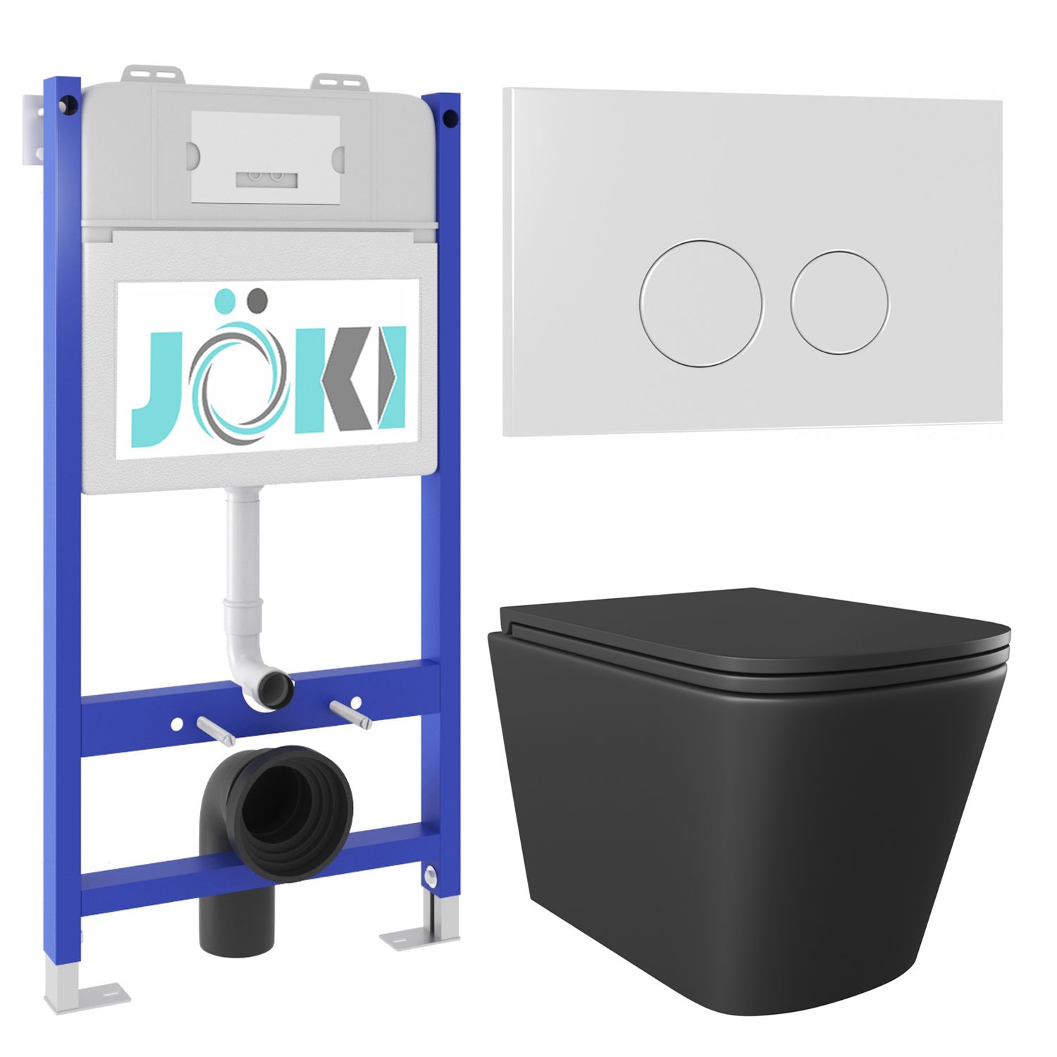 

Комплект JOKI: инсталляция JK03351, кнопка JK019513WM, унитаз Verna JKS302MB033019WM