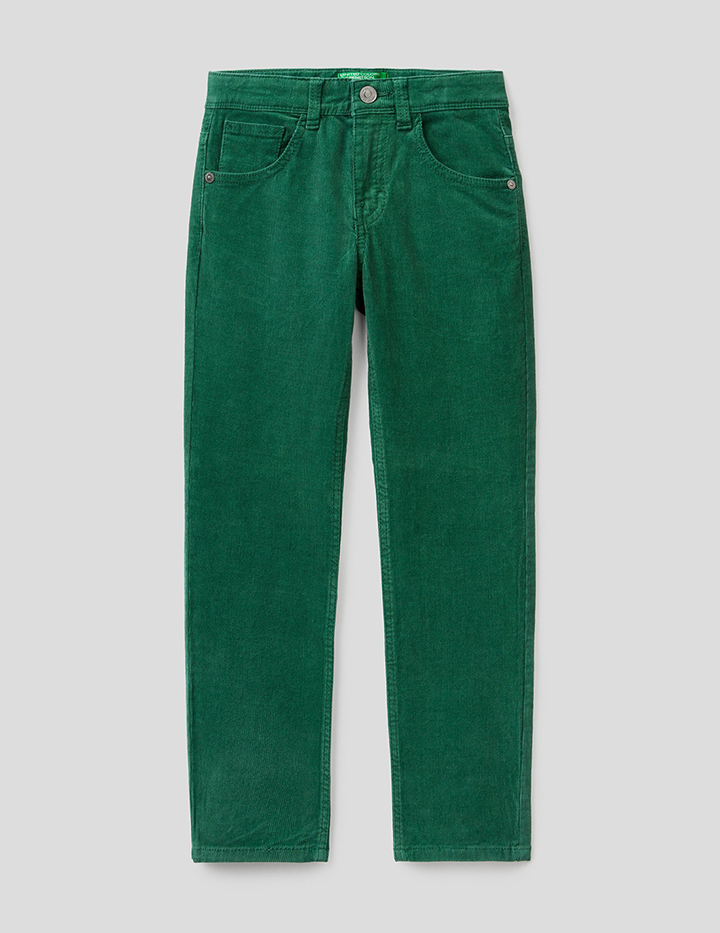 

Брюки для мальчиков Benetton цв. зеленый р.140, 21A_4AD557MU0