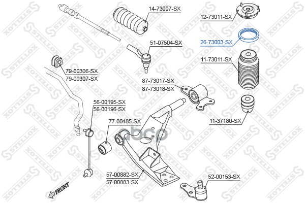 

26-73003-SX_=873 1603 [94535242] подшипник опоры аморт.\ Daewoo Evanda 02>