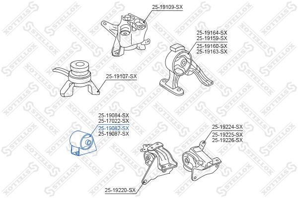 

Подушка двигателя Stellox 2519082SX