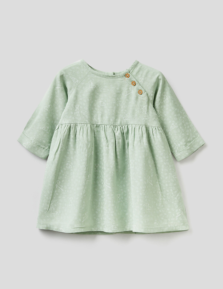 фото Платье для девочек benetton цв. зеленый р.74 united colors of benetton