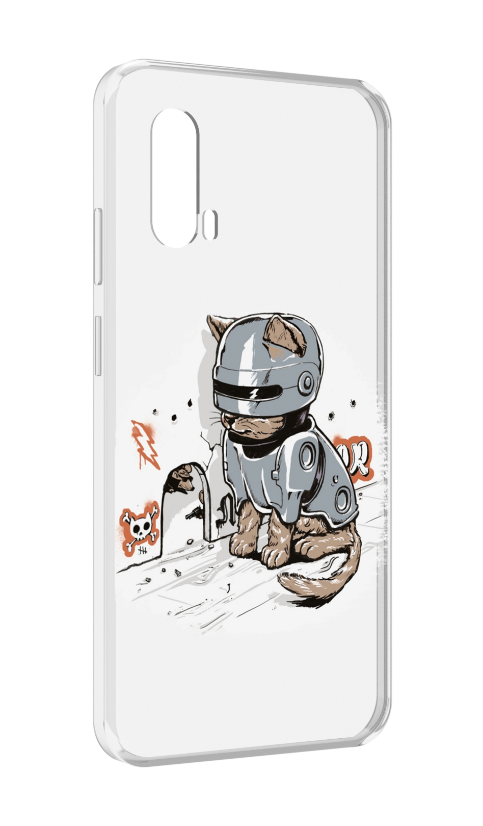 

Чехол MyPads Грозный кот для Blackview BV7100, Прозрачный, Tocco