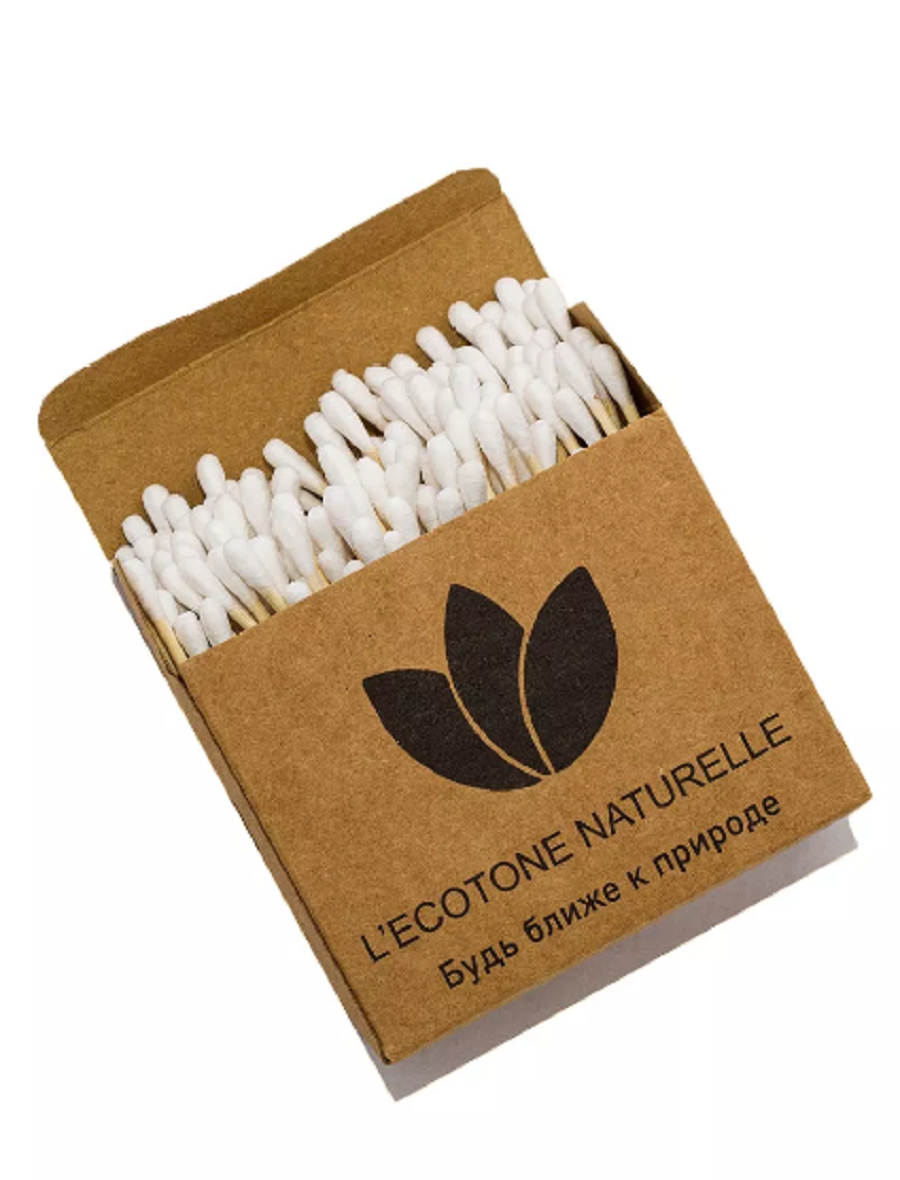 

Экологически чистые бамбуковые ватные палочки L'ecotone Naturelle UltraSoft 200 шт, UltraSoft