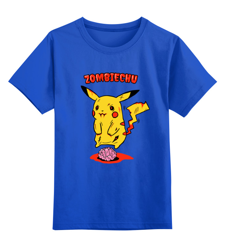

Футболка детская Printio Zombiechu цв. синий р. 140, Zombiechu