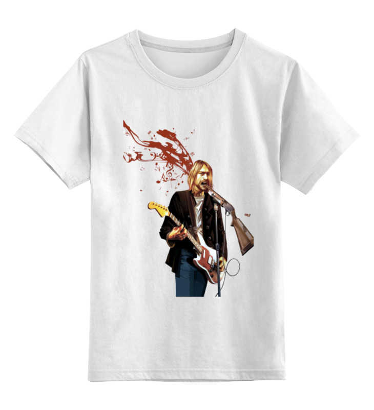 

Футболка детская Printio Kurt cobain цв. белый р. 140, Kurt cobain