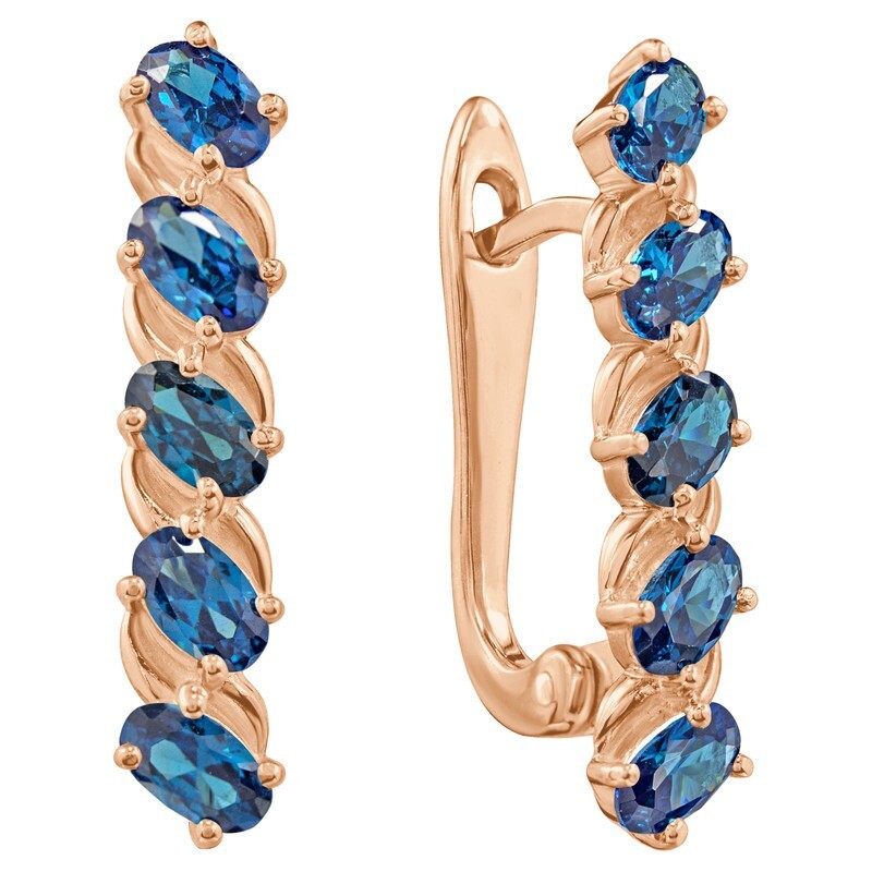 

Серьги из серебра с кристаллом ювелирным LAZURIT-ONLINE 8290RG, 8290RG