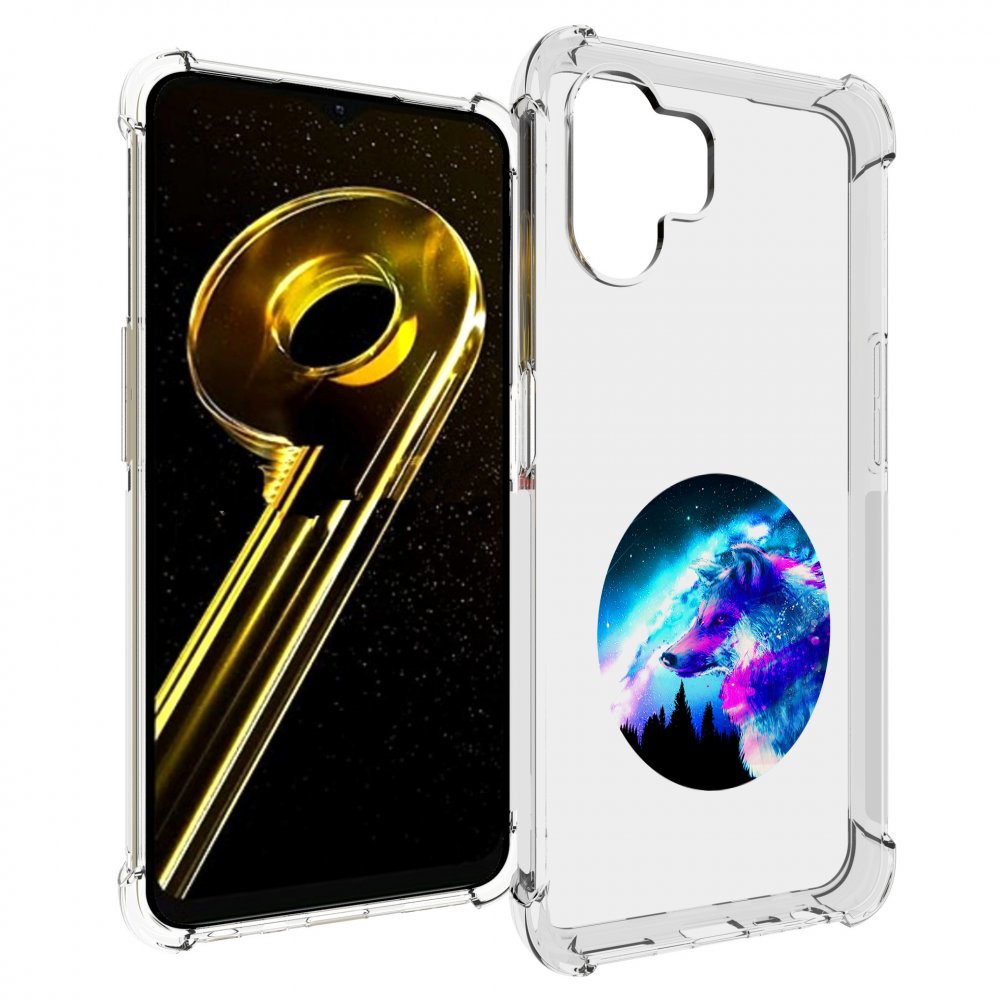 

Чехол бампер MyPads голубой волк для Realme 10 5G противоударный, Прозрачный, Tocco