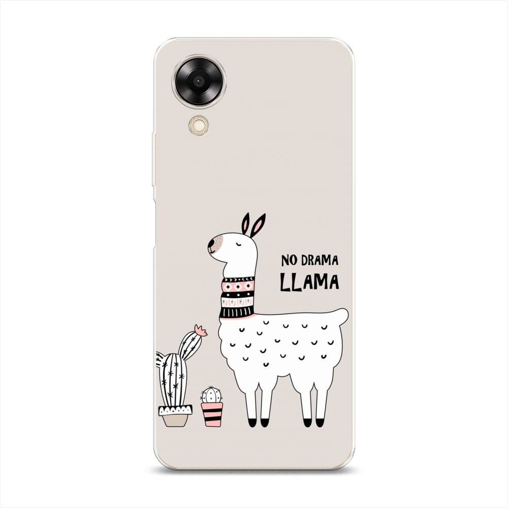 

Чехол Awog на Oppo A17K "No drama LLama", Бежевый;серый;белый, 2512850-2