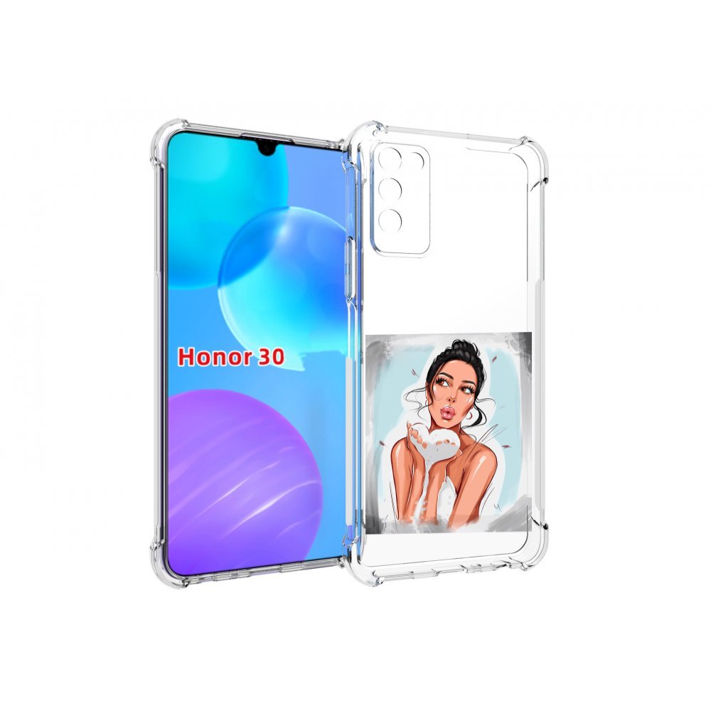 

Чехол MyPads девушка-с-пеной женский для Huawei Honor 30 Lite, Tocco