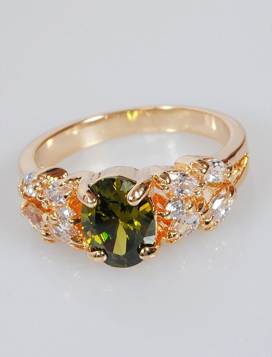

Кольцо из бижутерного сплава р. 20 Lotus Jewelry 43R-29pd, хризолит/циркон, 43R-29pd