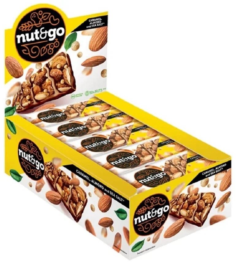 Батончик Nut and Go миндальный 34 г 18 шт