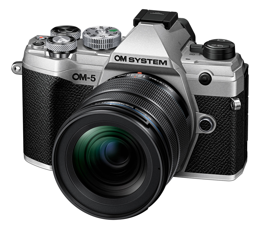 

Беззеркальный фотоаппарат OM System OM-5 Kit 12-45mm f/4 Pro серебристый