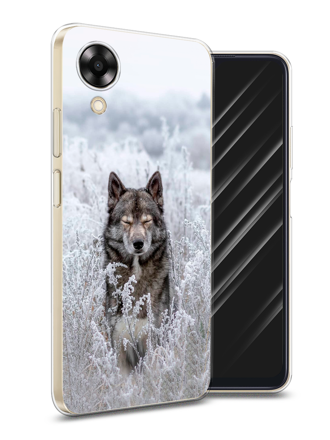 

Чехол Awog на Oppo A17K "Волк в поле", Белый;черный, 2512850-1