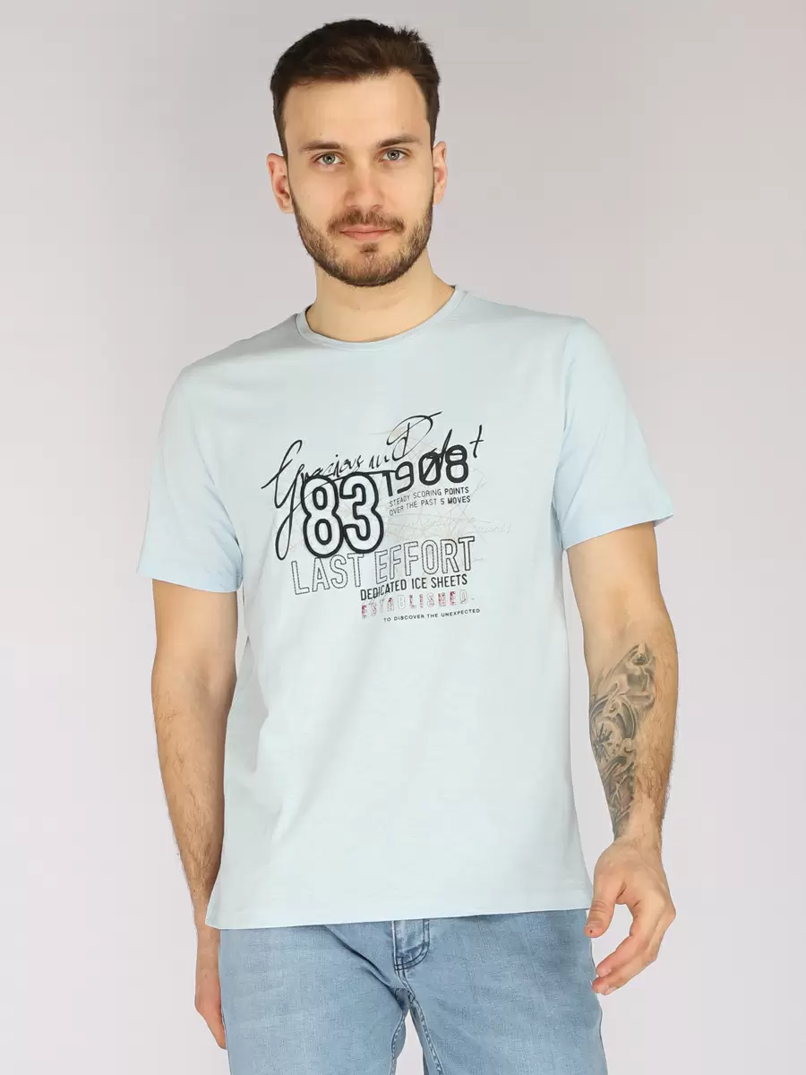 

Футболка мужская A passion play 221TR(XT-0028)-0501 голубая XL, 221TR(XT-0028)-0501