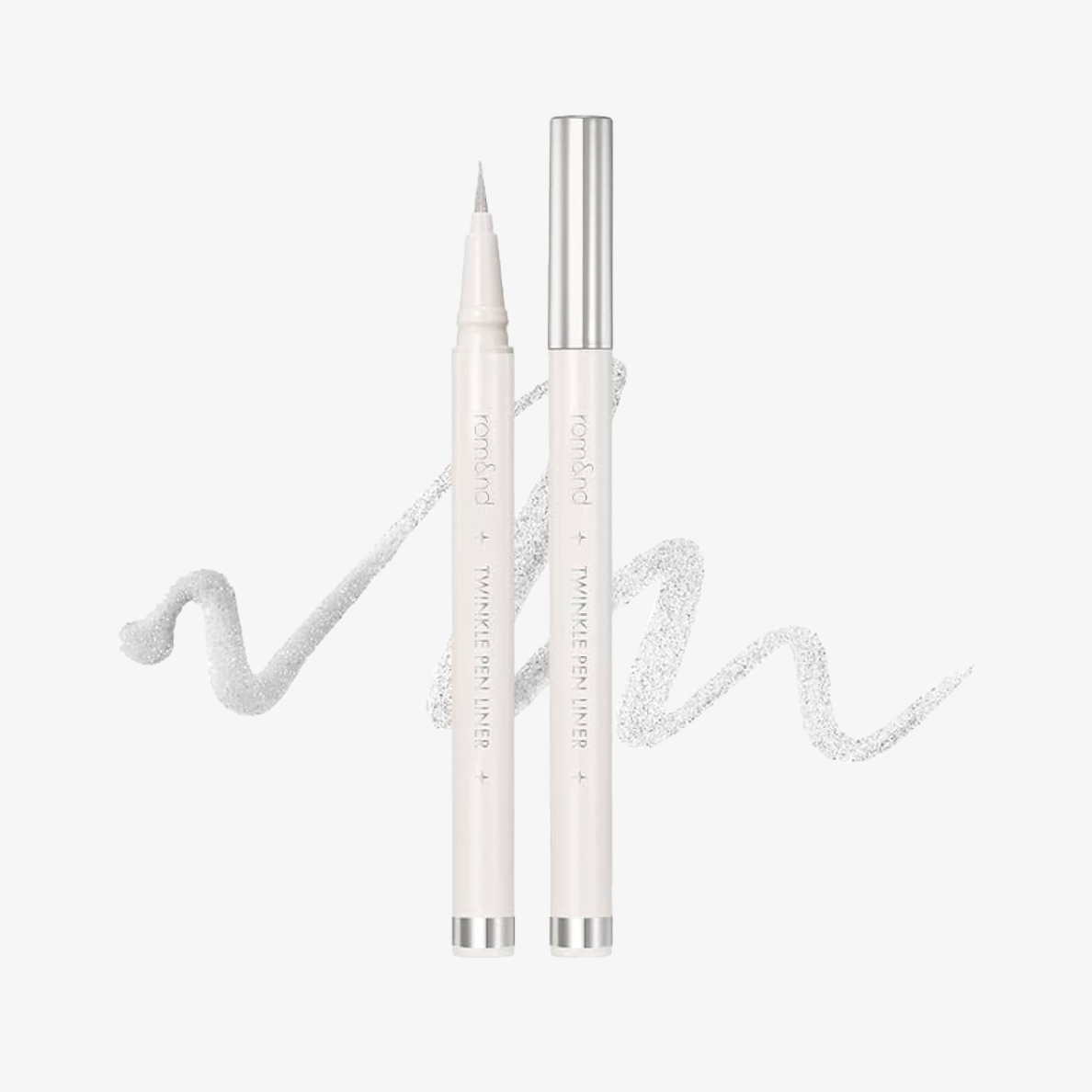 Подводка для глаз Rom&nd сияющая Twinkle Pen Liner 01 Silver Flake