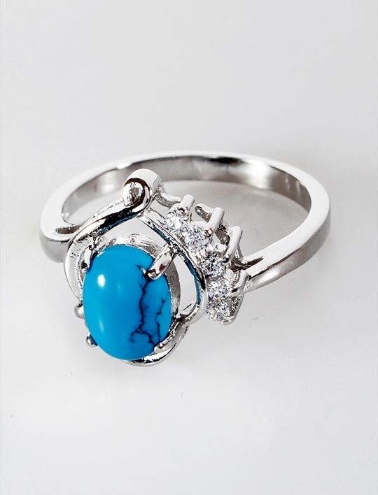 

Кольцо из бижутерного сплава р.20 Lotus Jewelry RH42RCCC74tq, бирюза, RH42R-74tq