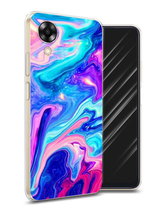 

Чехол Awog на Oppo A17K "Потеки краски", Розовый, 2512850-10