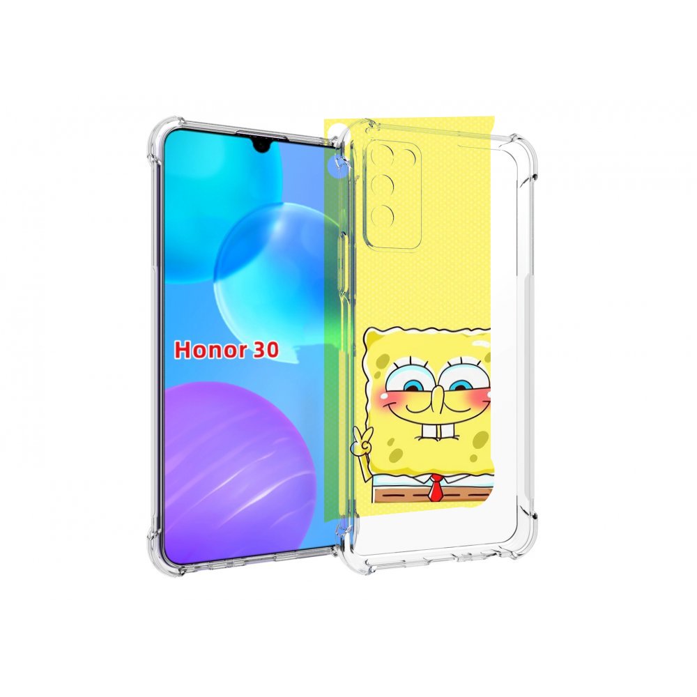 

Чехол MyPads довольный милый спанчбоб для Huawei Honor 30 Lite, Tocco