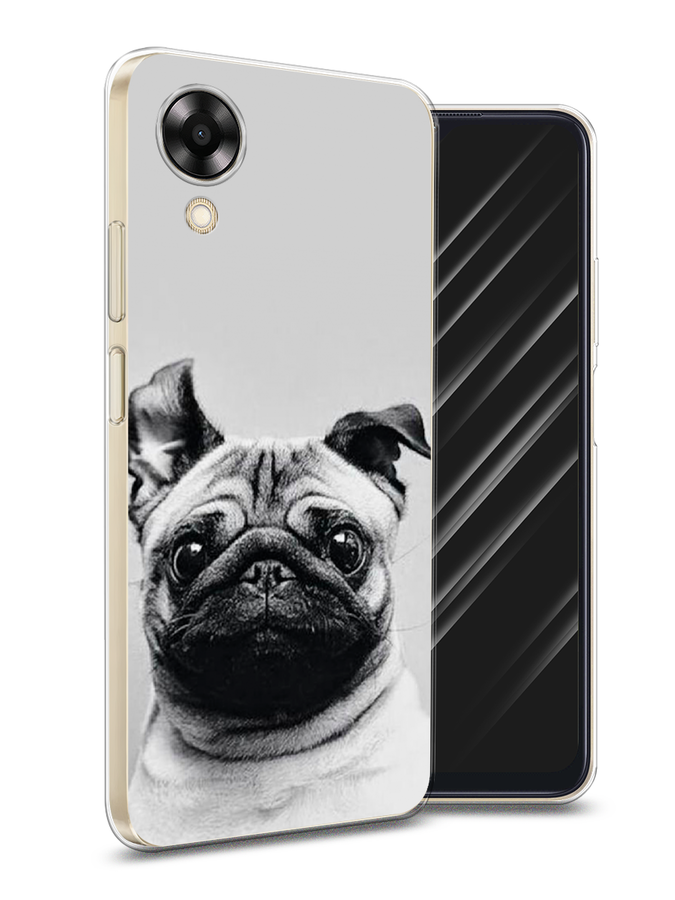 

Чехол Awog на Oppo A17K "Ушастый мопс", Серый, 2512850-1