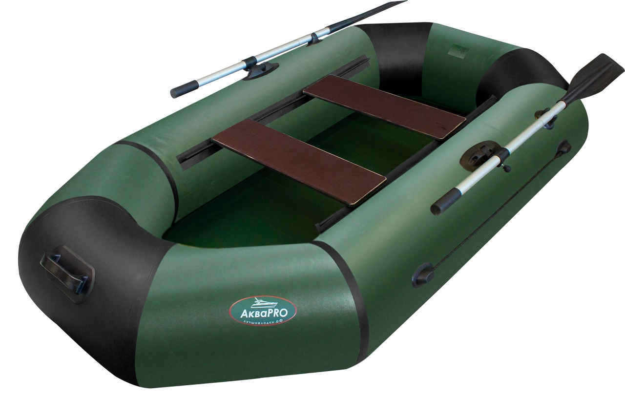 Надувная гребная лодка АкваPRO 240 зеленая