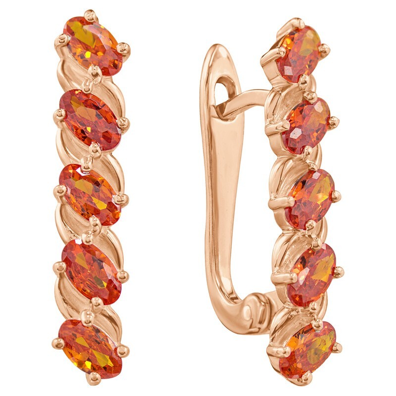 

Серьги из серебра с кристаллом ювелирным LAZURIT-ONLINE 8292RG, 8292RG